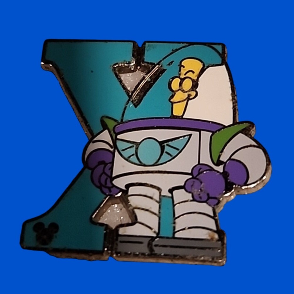 Disney Hidden‎ Mickey Pin XR Buzz Lightyear Star Command Letter X Enamel 21/26